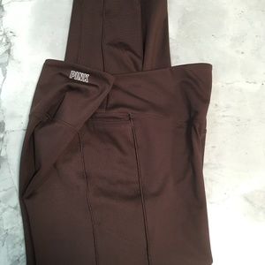 Pink active leggings, size large, burgundy